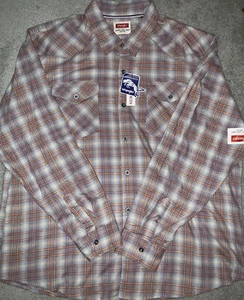 Camisa para hombre WRANGLER a cuadros manga larga 2XL XXL NUEVA multicolor - Imagen 1 de 8