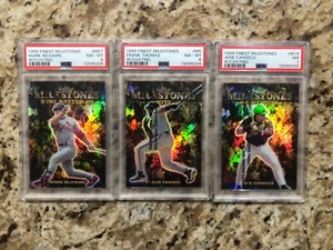 1999 Topps Finest Milestones Thomas, Canseco And Mcgwire Graded Refractor Lot - Picture 1 of 2