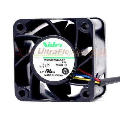Nidec 4028 W40S12BS4A5-07 DC12V 0.73A 4CM Axial Fan New - Image 1 of 2