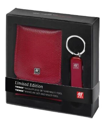 Zwillling Twinox Manicure Etui 4tlg.Taschenetui + Multitool/Taschenmesser rot - Bild 1 von 4