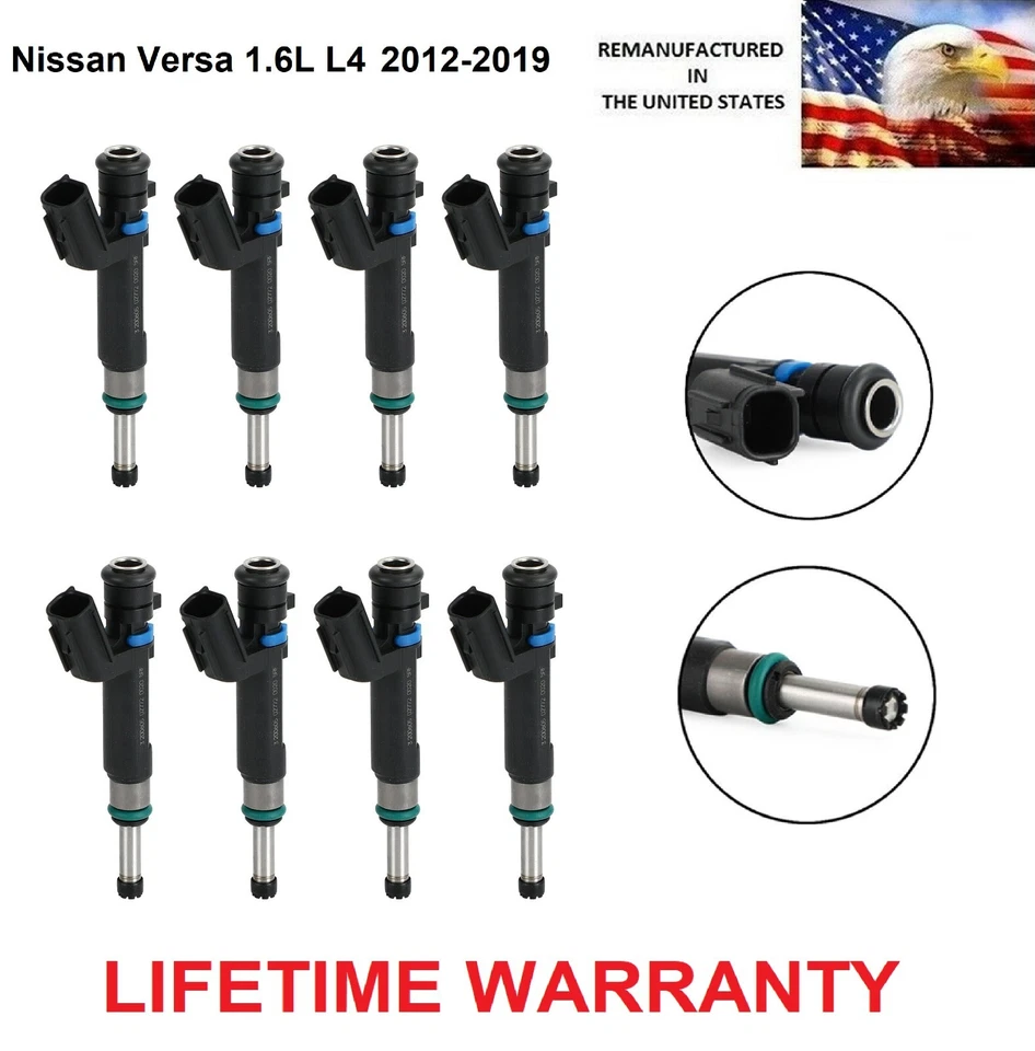 DENSO Fuel Injector Set Of 8 2012-2019 NISSAN VERSA NOTE 1.6L  -16600-1KT0A - Image 1 of 1