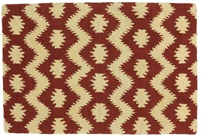 Handcrafted Wool Rug 120x180 Red Patterned Handmade Handtuft 381 - Image 1 of 4