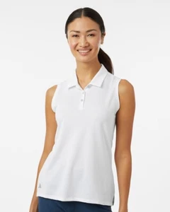 Adidas Women's Ottoman Sleeveless Polo Shirt A1005 XS-3XL Limited Edition - Picture 1 of 13