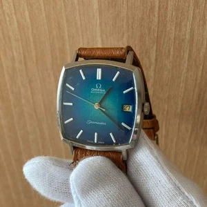 MEN'S OMEGA SEAMASTER DEVILLE AUTO BLACK + HAIR DIAL StSt 60's VINTAGE - Picture 1 of 14