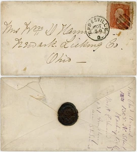 USA ZANESVILLE OHIO um 1867 BRIEF - Bild 1 von 4