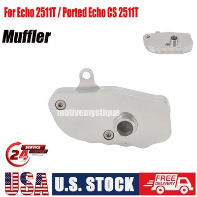 MOTIVEMYSTIQUE For Echo 2511T / Ported Echo CS 2511T Aluminum Muffler - Detachable 2-Piece