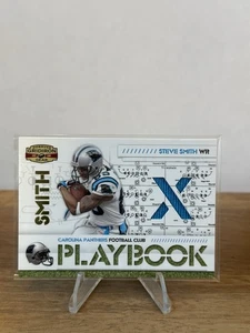 2008 Donruss Gridiron Gear Steve Smith Playbook X’s Game Worn Jersey 144/250 - Picture 1 of 2