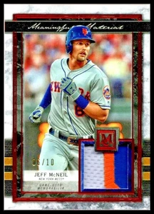 2020 Topps Museum Collection Meaningful Material Ruby #MMRJMC1 Jeff McNeil /10 - Picture 1 of 2