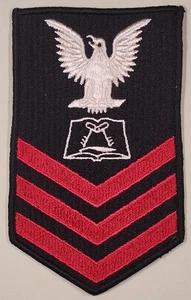 US Navy Petty Officer First Class (E6) Culinary Specialist (CS) Rank Patch - Bild 1 von 3