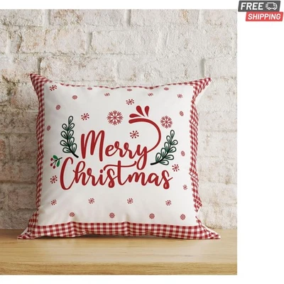 Funda de Almohada de Gamuza Navidad 45x45 cm - Vibrante Decoración Vacacional y Lavable a Máquina Foto 1 de 3