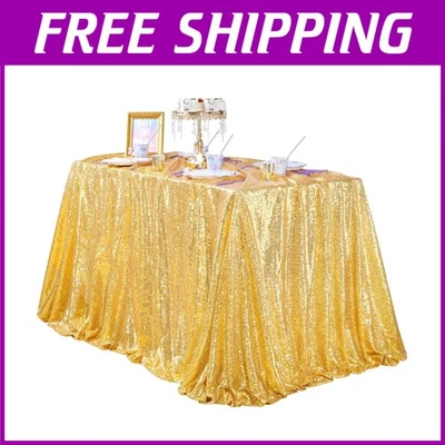 Gold Glitter Tablecloth - Special Occasion - Image 1 of 4