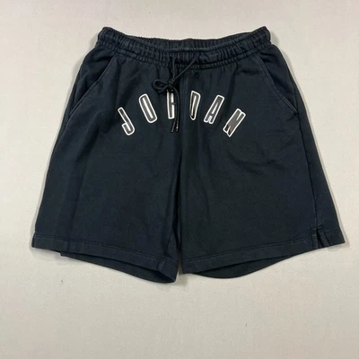 Air Jordan Sweat Shorts Fleece Gym Black Cotton Blend Mens Small S W30 - image 1 of 4