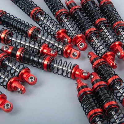 2x RC Stoßdämpfer Öldruckdämpfer 75mm~125mm Alu Federung verstellbar Truck Buggy - Bild 1 von 4