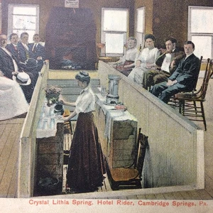 Vintage Postkarte Pennsylvania Hotel Reiter Kristall Lithia Frühlingsszene - Bild 1 von 6