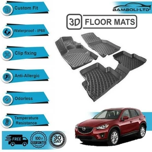 3D Molded Interior Car Floor Mat for Mazda CX-5 2012-2017 Black) - Picture 1 of 7