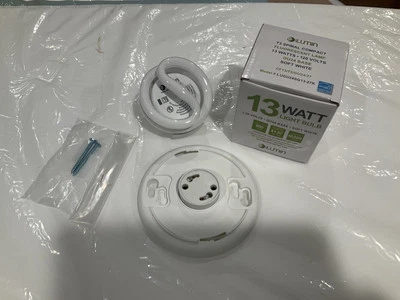 Luminance Keyless GU24 Fixture with T3 Spiral Compact 13W Lamp K9625 - Image 1 of 4