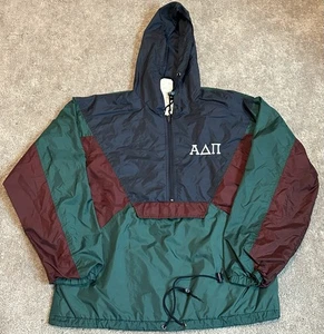 Cortavientos vintage It’s Greek To Me Alpha Delta Pi para hombre talla XL - Imagen 1 de 6