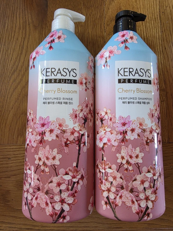 Kerasys Cherry Blossom Perfumed Shampoo  Conditioner Set 1L Each Full Size - New - Image 1 of 1