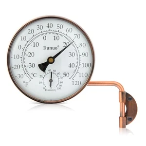 4-Inch Outdoor Thermometer & Humidity - Analog Wall/Window Mounted Temperatur... - Picture 1 of 9
