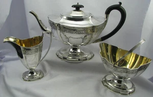 Beautiful Heavy George V Empire Style Solid Silver Tea Set - Chester 1911/12 - Picture 1 of 8