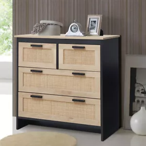 Sideboard Storage Cabinet Freestanding Cupboard Wooden 4 Drawers Storage Unit UK - Picture 1 of 13