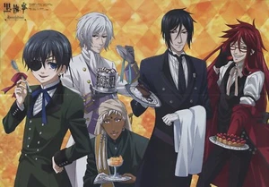 poster promo Black Butler Kuroshitsuji Fullmetal Alchemist anime Roy Sebastian - Picture 1 of 4