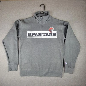 Champion University of Tampa UT Spartans M Grey Quater Zip Sweatshirt Pullover - Picture 1 of 7