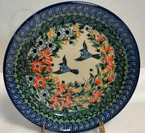 NUOVA CERAMICA ARTYSTYCZNA CERAMICA LUCIDA * pezzo unico * piatto 8" BIRD * 24259Q S221 - Foto 1 di 2
