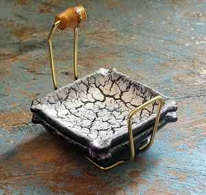 Vintage Keramik Aschenbecher - 50er 60er - mit Ständer - Midcentury Ash Tray - Bild 1 von 4
