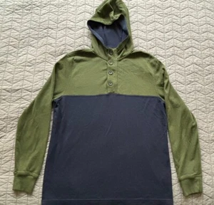 Felpa con cappuccio Banana Republic uomo pullover grande verde navy - Foto 1 di 11