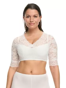 Susa Wiesn-Zauber 5568 Dirndlbluse halbarm in Ivory und Weiss - Bild 1 von 9
