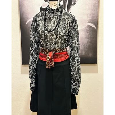 Lot 2:  Who What Wear Long Sleeve Top XL and Chadwick's Black Skirt Size 14P - Image 1 of 4