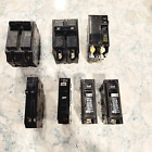 Lot Of 7 Mixed Circuit Breakers Square D Q0225 & Eaton Br120 Ge & Challenger