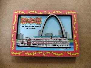 Vtg Casino Queen Loosest Slots In Town Souvenir Fridge Magnet East St Louis IL - Picture 1 of 3