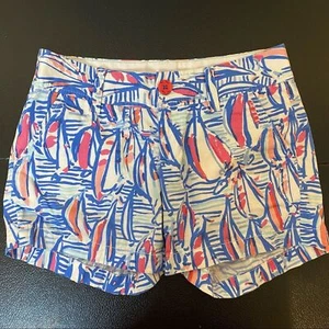 LILLY PULITZER resort white Red Right Return Callahan shorts 00 - Picture 1 of 11