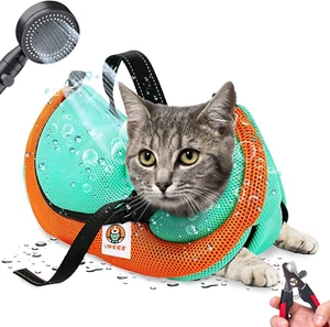 Cat Grooming Bag Adjustable Cat Bathing Bag anti Scratch Bite Restraint Bag Cat - Picture 1 of 12