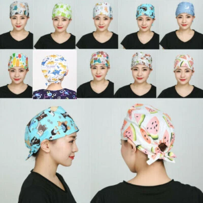 Men Women Florals Animal Printing Scrub Cap Hat Hair Cover Worked Accessories 1p - Image 1 of 4