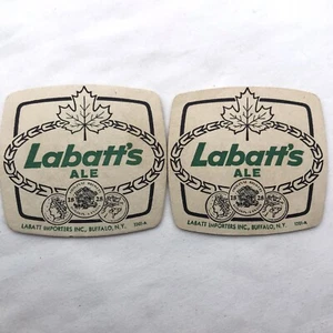 Labatt’s Ale Coaster Beer Paper Replacement 2 Vintage Bar Cardboard - Picture 1 of 3