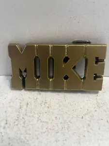 - Vintage 1980’s Brass Colored Belt Buckle Mike Name - Picture 1 of 4