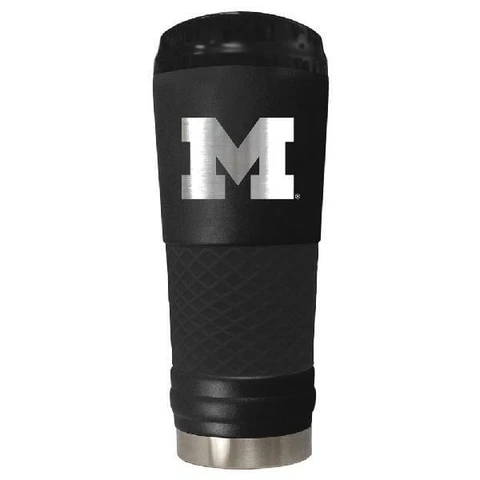 Michigan Wolverines 24oz Stealth Stainless Steel Tumbler Travel Mug Insulated Cover