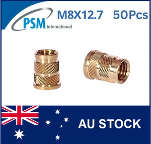 INSERT FOR PLASTIC M8 X 12.7 SONIC-LOK HEADED BRASS PSM05765 - Imagen 1 de 9