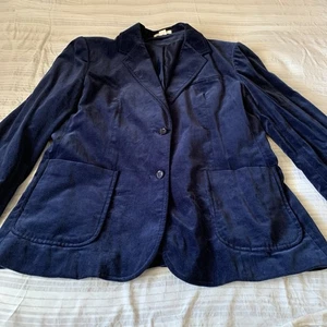 Blazer Damen Größe 15/16 dunkelblau gefüttert SAMT TASCHEN TOP - Bild 1 von 19
