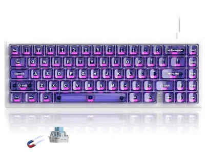 M68 HE V2 60% Wired Gaming Magnetic Keyboard with Adjustable Actuation,Hall E... - Image 1 of 4