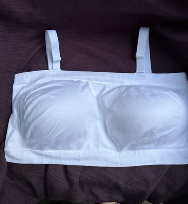 NWOT Truekind Bra Wire Free Support Bandeau MULTIWAY Straps  10400 White 4XL - Image 1 of 4