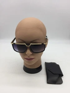 Gafas de sol negras de diseñador de moda Cazal 68-18-130 lentes azules - Imagen 1 de 9