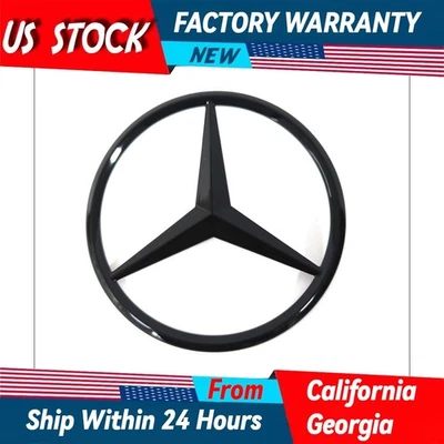 para W205 SEDAN AMG C300 NEGRO BRILLANTE emblema estrella tapa maletero trasero logotipo insignia Foto 1 de 4