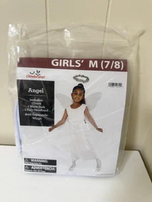 Angel Silver and White Costume Set M size 7/8 - Image 1 of 2