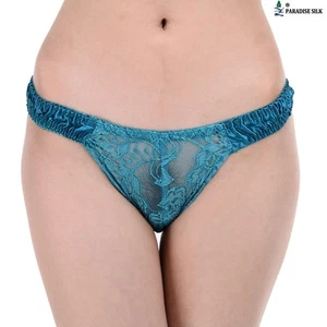 Tanga de encaje de seda pura para mujer 4 pares en un paquete - Imagen 1 de 8