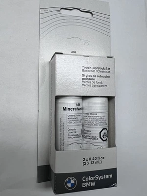 OEM BMW Touch Up Paint Stick Set - A96 Mineral White Metallic - 51912148489 - Image 1 of 4