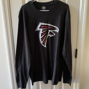 Atlanta Falcons Logo '47 Herren T-Shirt schwarz Langarm Größe XL - Bild 1 von 10